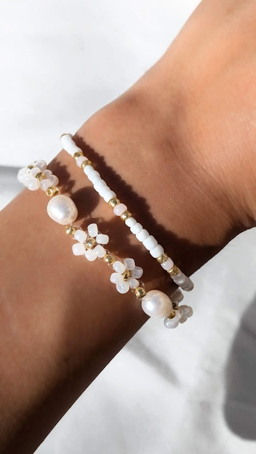 00 צמיד פנינה לבן