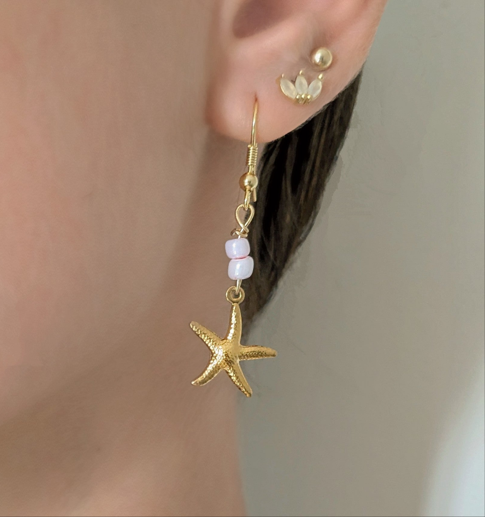 29 עגילי כוכב ורודים