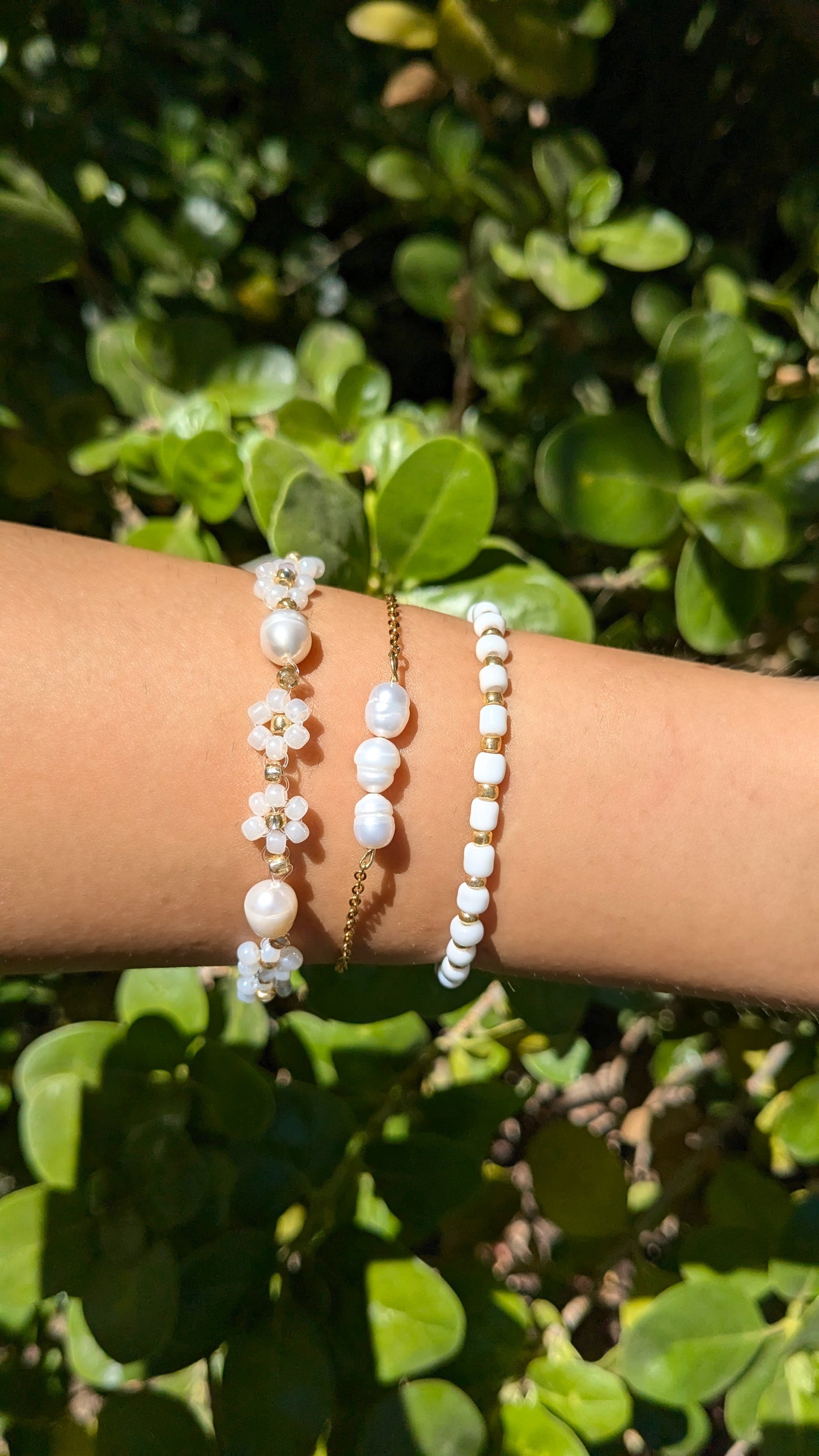 07 צמיד עדין פנינים